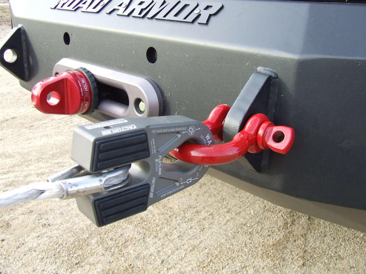 FlatLink E Expert Version Winch Shackle Mount Assembly Anodized Gray Factor 55-1