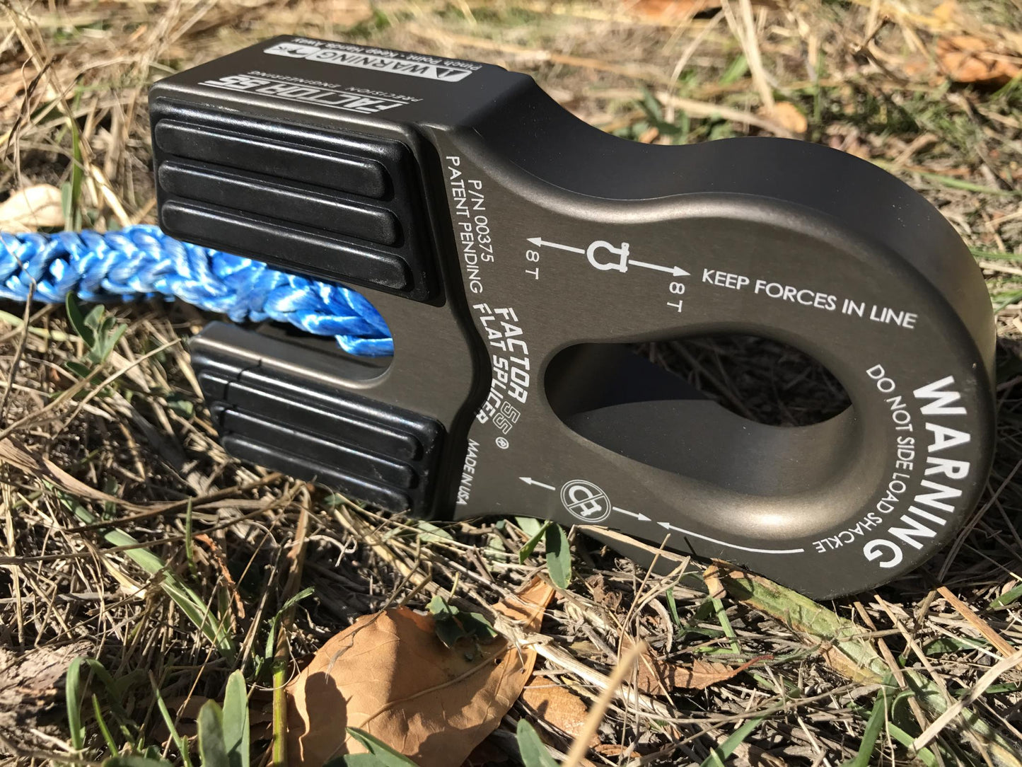 Winch Line Shackle Mount Splice On Foldable Gray Factor 55-9