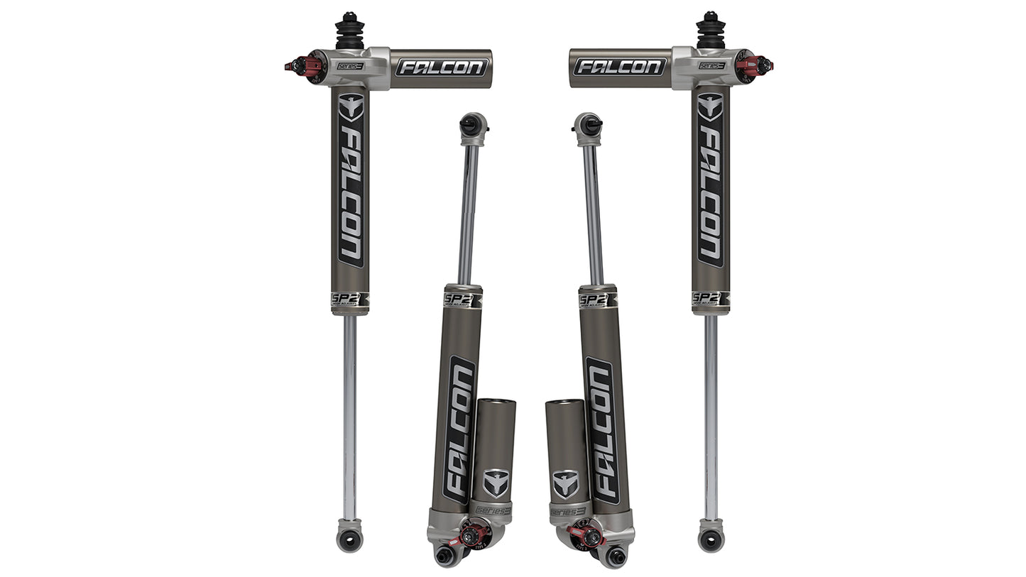 07-18 Jeep Wrangler JK 4 Door SP2 3.3 Fast Adjust Piggyback Shock Kit 5-6 Inch Lift Falcon Shocks
