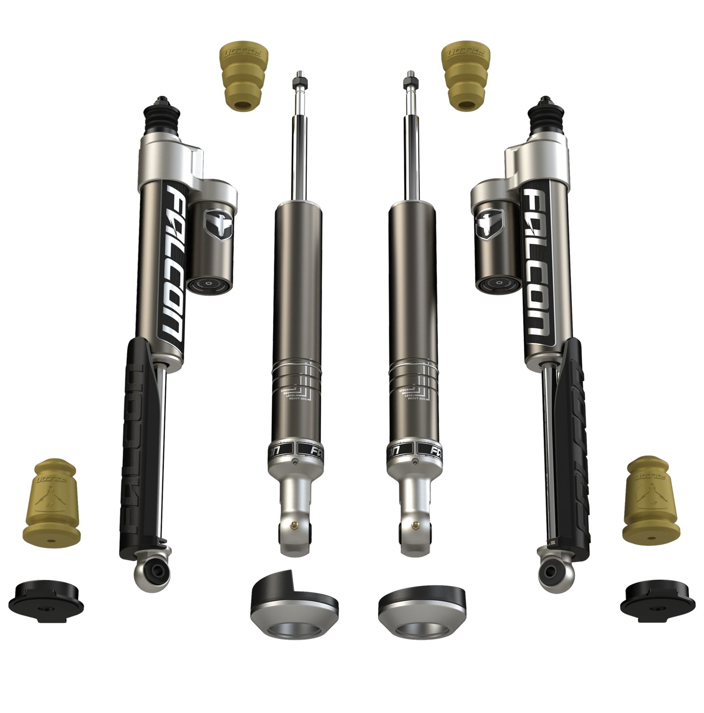 2005+ Toyota Tacoma 2.25 Inch Sport Shock Leveling System Falcon Shocks