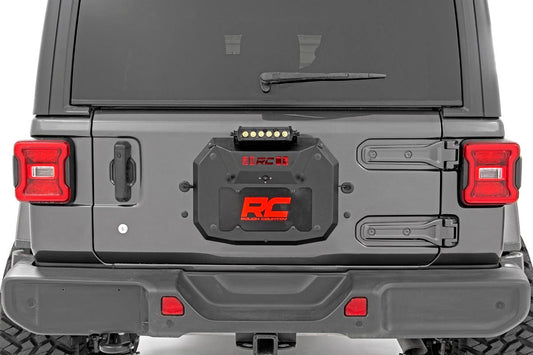 Jeep Spare Tire Delete Kit w/8 Inch Chrome Series LED 18-20 Wrangler JL Rough Country-1