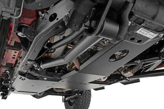 Skid Plate Combo 3.6L Engine T-Case Jeep Wrangler Unlimited (18-19) Rough Country-1
