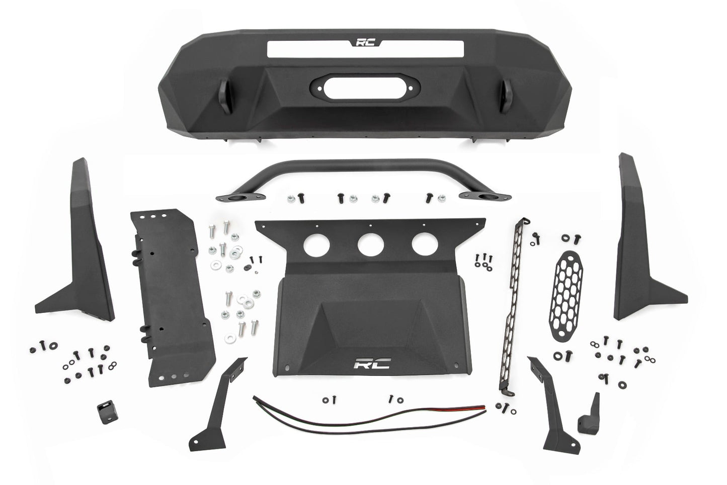 Front Bumper High Clearance 12000-Lb Pro Series Winch Synthetic Rope Toyota Tacoma 4WD (16-23) Rough Country-5