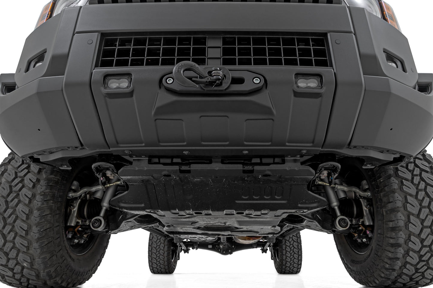 Hidden Winch Mount White SAE Fog Toyota Land Cruiser 4WD (2024-2026) Rough Country-5