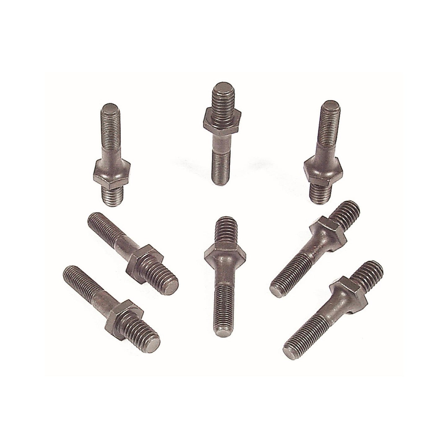 Rocker Arm Studs Competition 3/8 Inch Screw-in rocker arm studs, 3/8-24 x 1.75 Inch L top x 7/16-14 bottom, 16 piece set Mr Gasket