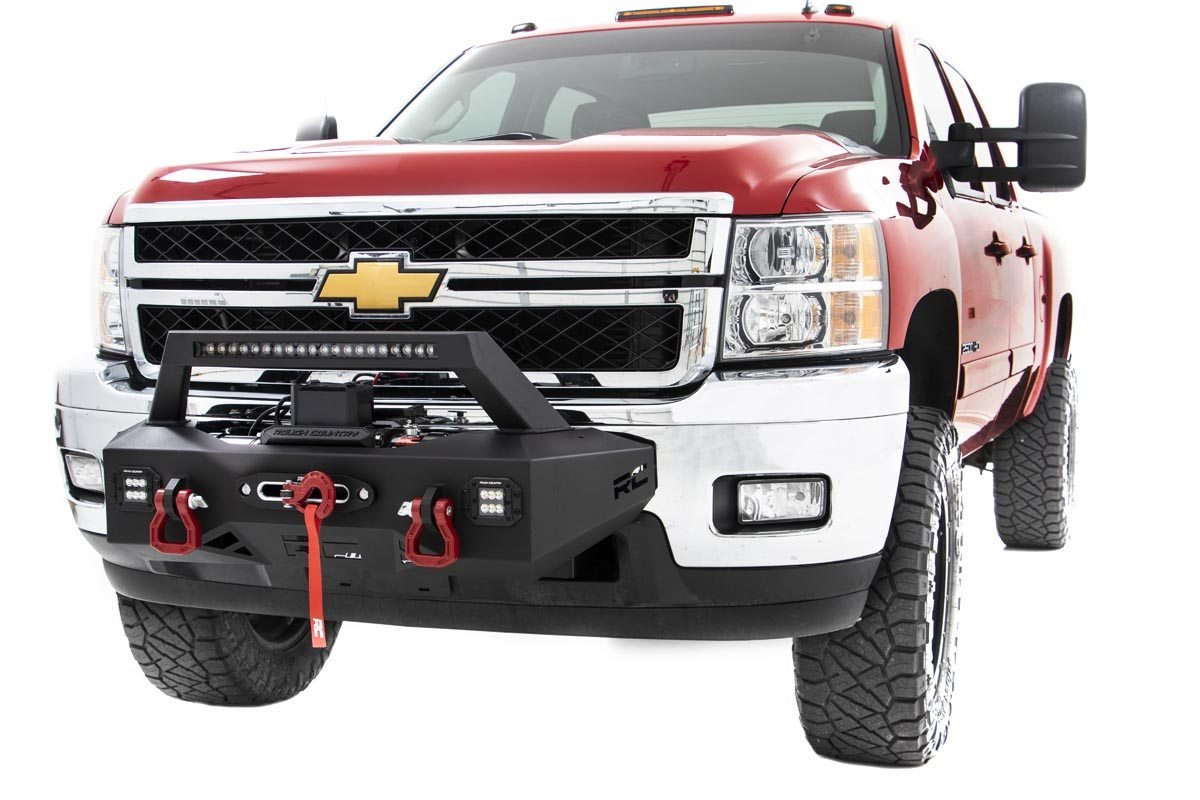EXO Winch Mount System 11-19 Chevrolet Silverado 2500/3500 Rough Country-3