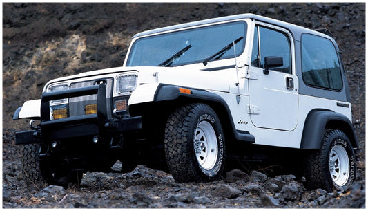 Black Extendafender Style Smooth Finish 4-Piece Fender Flare Set For 1987-1995 Jeep Wrangler (Excludes Renegade) Bushwacker-1