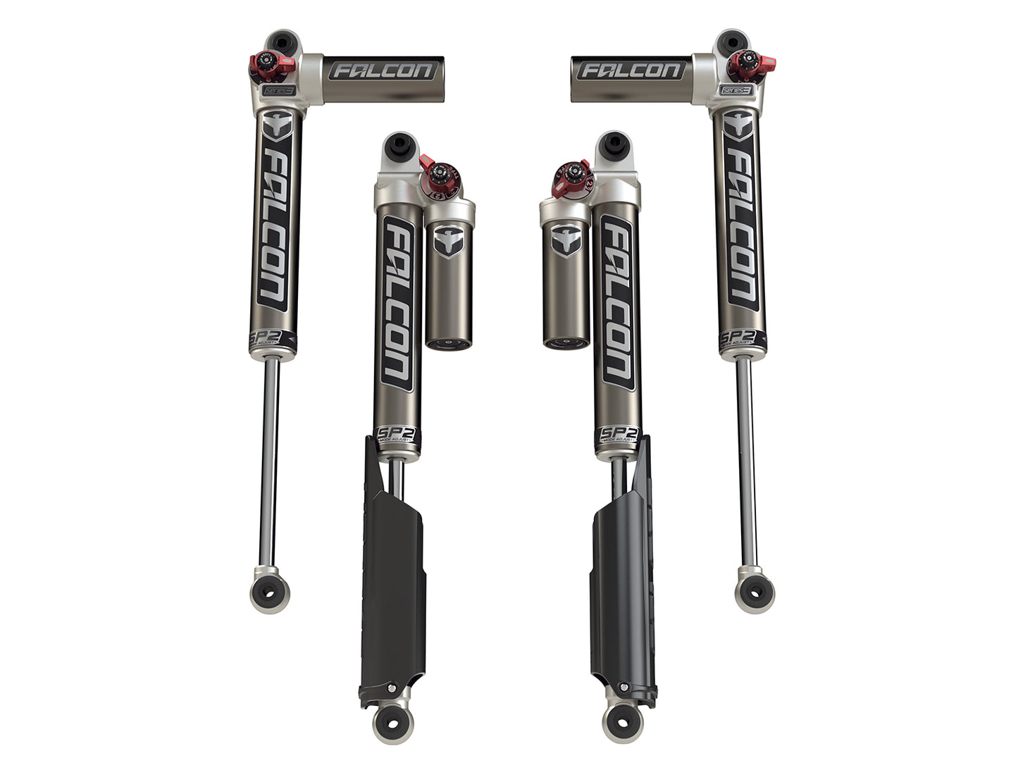18-Up Jeep Wrangler JL 4 Door SP2 3.3 Fast Adjust Piggyback Shock Kit 2-4.5 Inch Lift Falcon Shocks
