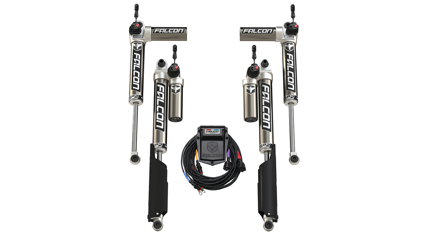 18-Up Jeep Wrangler 18-Up Jeep WranglerJL 4 Door SP2 3.5 e-Adjust Piggyback Shock Kit 0-1.5 Inch Lift Falcon Shocks