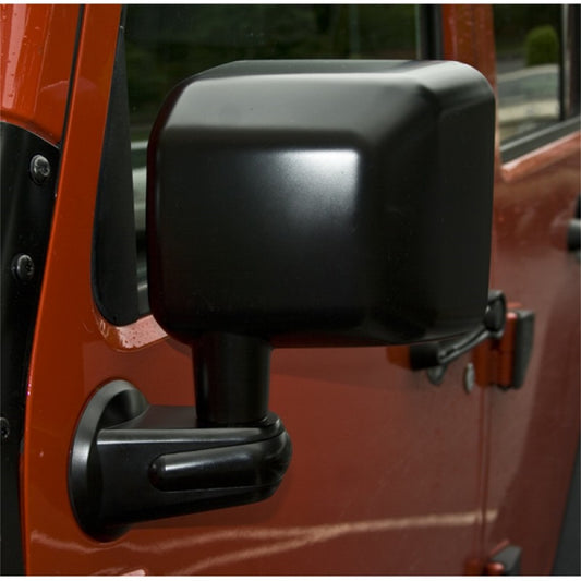 Door Mirror Left Black fits the Driver side of 07-18 Wrangler JK / JKU OMIX-1
