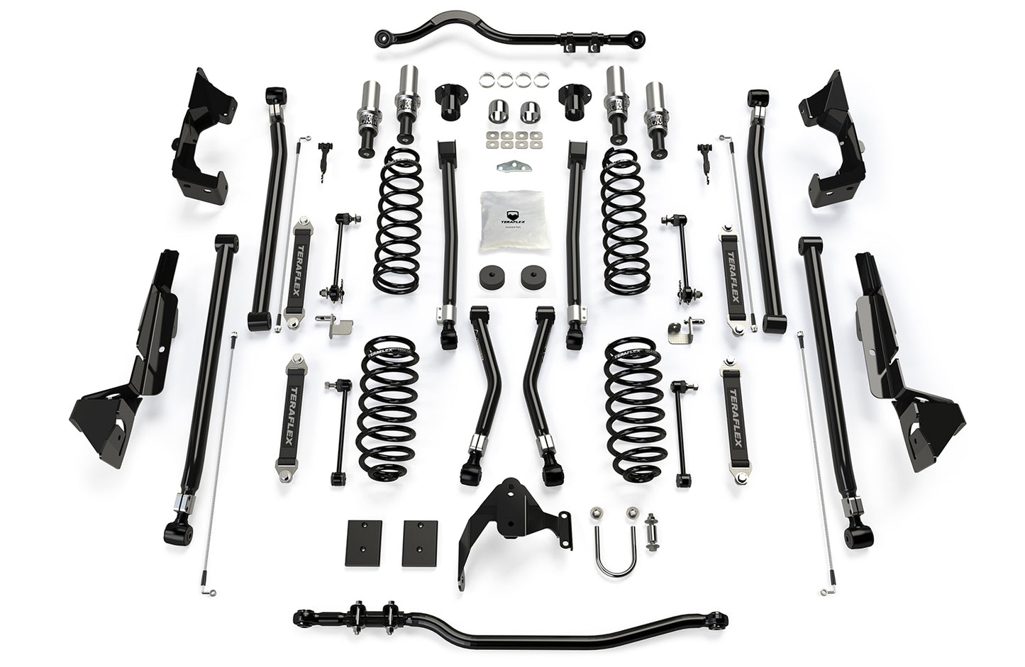 07-18 Wrangler JK 4 Door 4 Inch Alpine CT4 Prerunner Long Arm Suspension System No Shocks TeraFlex