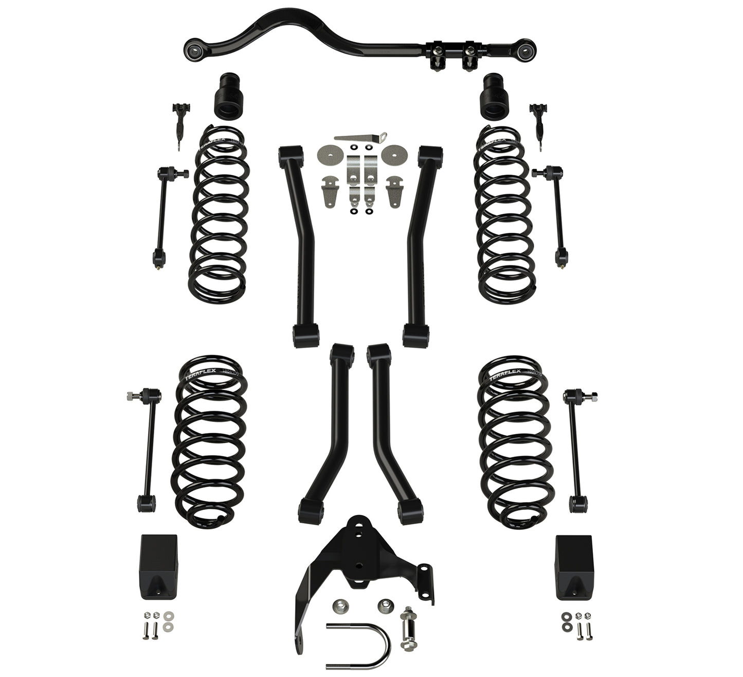 07-18 Wrangler JK 4 Door 3 Inch Suspension System w/ 4 Sport Control Arms No Shocks TeraFlex