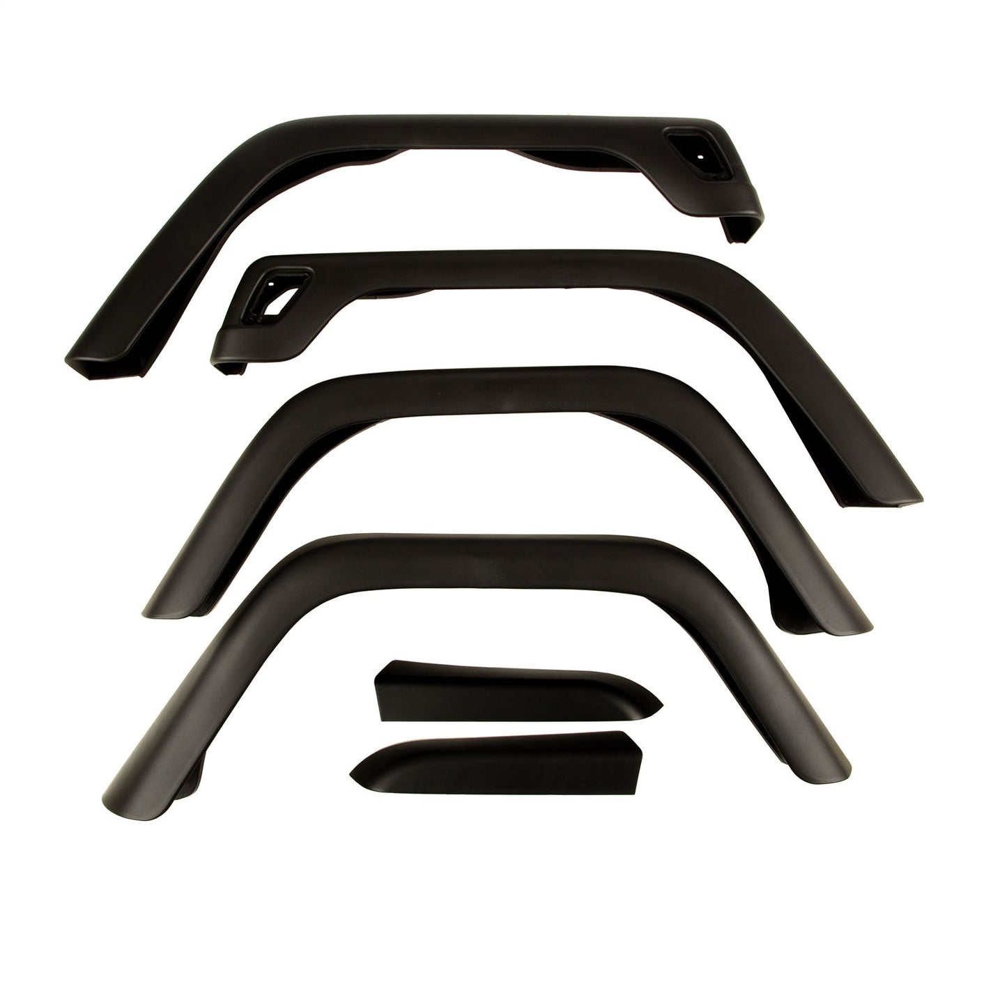 Fender Flare Kit Front And Rear 7 Inch Includes 4 Flares 2 Flare Extensions Mounting Hardware 97-06 Wrangler TJ/LJ OMIX