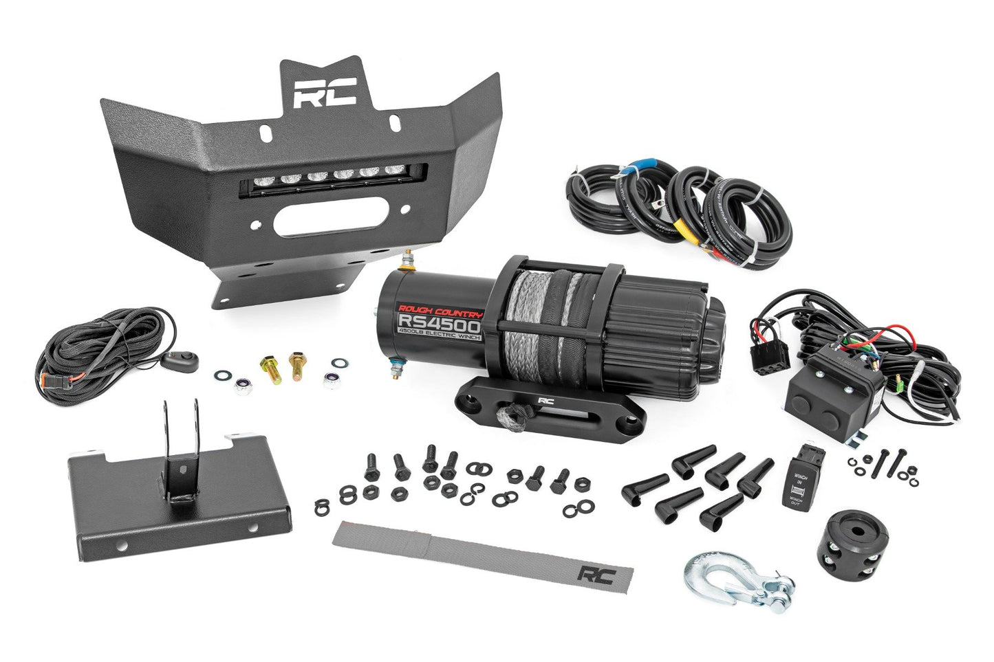 Winch Bumper | 4500-Lb Winch | Black Series LED | 6" Light | Can-Am Renegade 1000/Renegade 500 Rough Country
