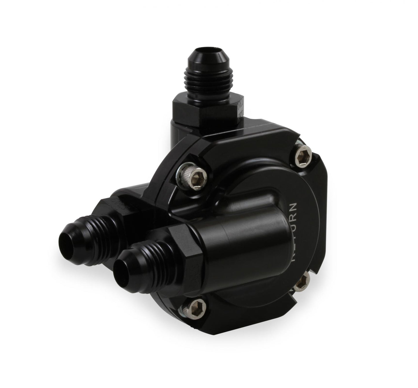 Billet EFI Return Style Fuel Pressure Regulator EFI Return Style Regulator 59.5 PSI Black Finish Holley-5