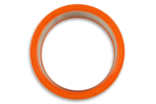 Air Filter 14x3 White Paper Element Orange Ring Replacement Paper Air Filter Element 14 Diameter and 3 Tall with Orange Rubber Ring Holley-1