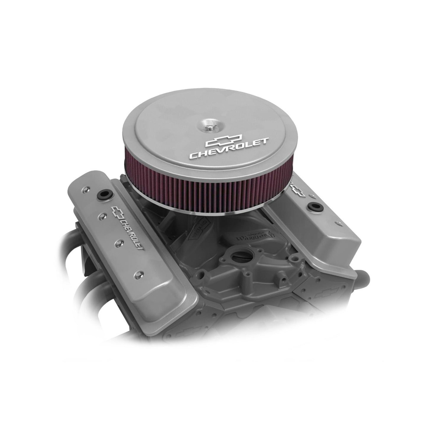 GM Muscle Series Air Cleaner Natural Machined 14 X 3 Air Cleaner Kit W/ Premium Filter GM Bowtie and Chevrolet Logo Holley-1