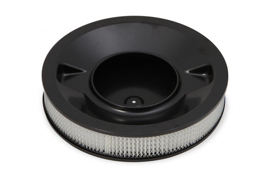 4500 Drop-Base Air Cleaner Black w/3 Paper Filter 16 X 3 Chrome or EDP Black Drop-Base Air Cleaner for 4500 Series Carburetors with 7-1/4 Diameter Neck Holley-1