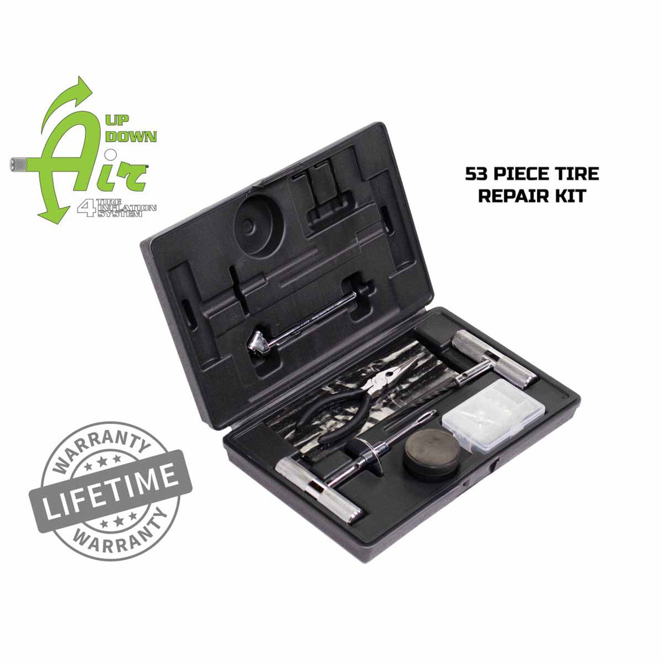 Tire Repair Kit 53 Piece Kit With Black Storage Box Up Down Air-6