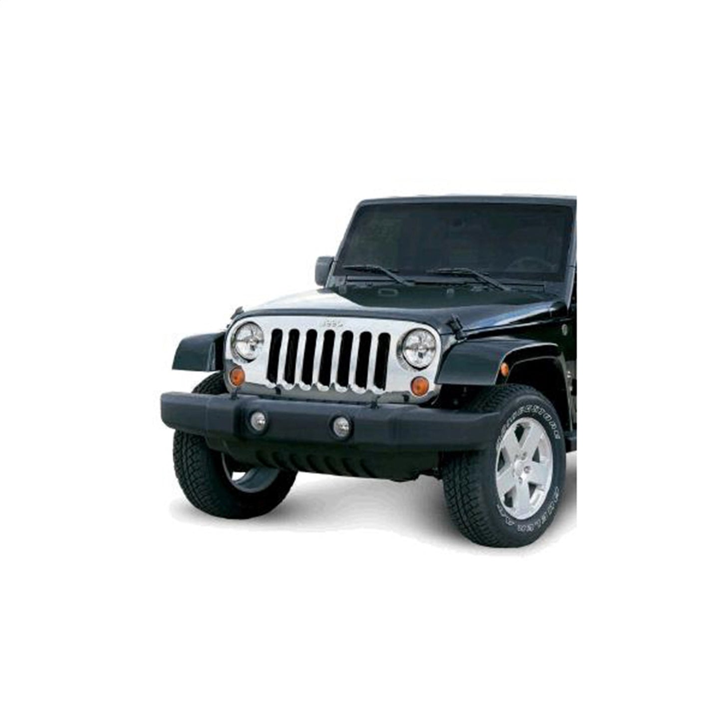 Grille Overlay Chrome Mopar Licensed 2007-2017 Jeep Wrangler JK OMIX