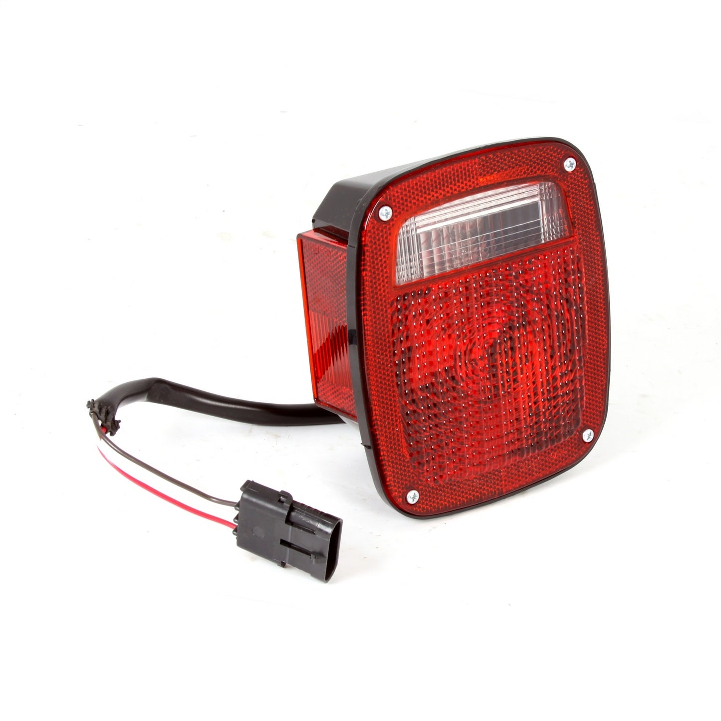 Tail Light Assembly Left Black Housing Fits The Driver Side Of 98-06 Wrangler TJ And 04-06 Wrangler Unlimited Lj OMIX