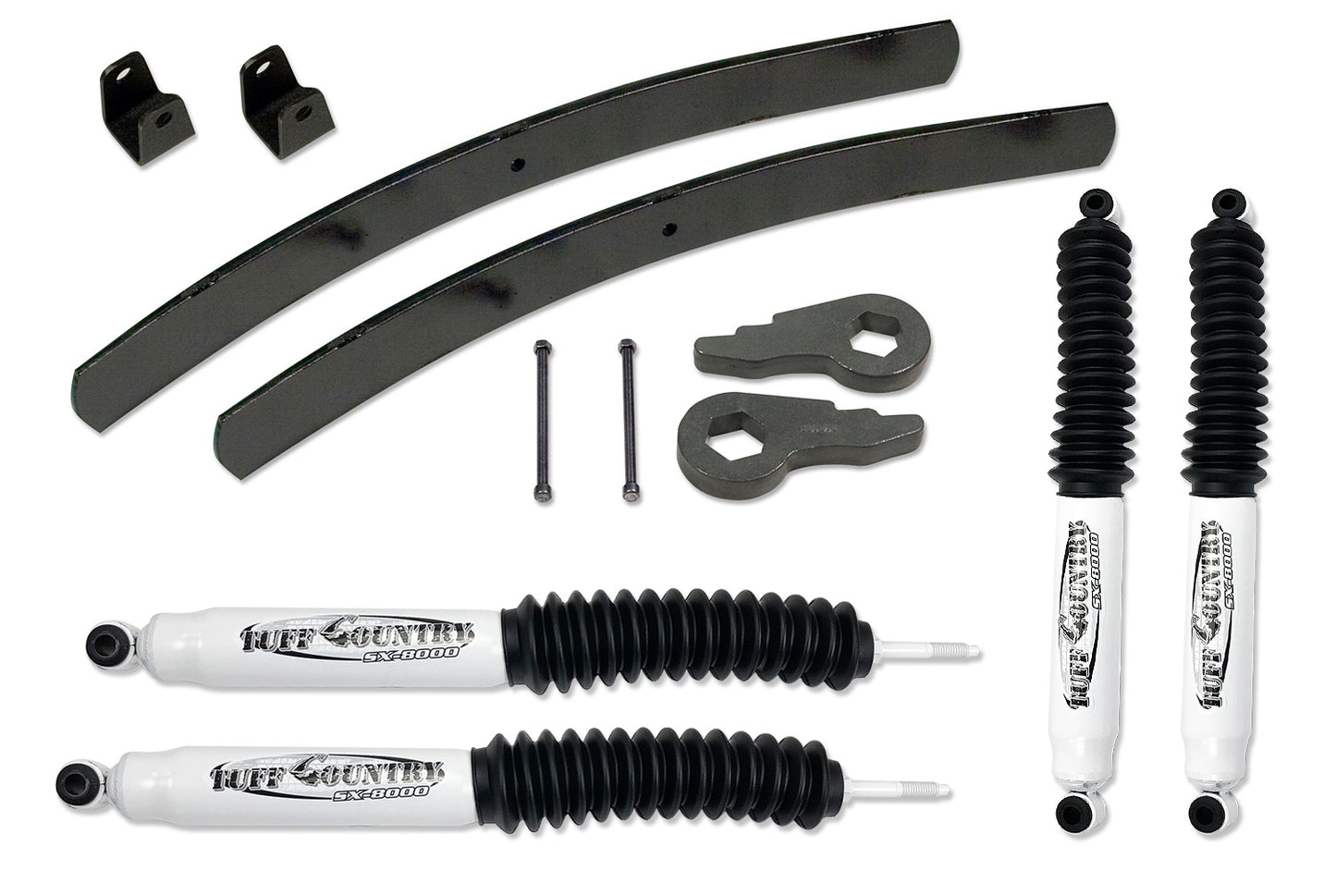 2 Inch Lift Kit 01-10 Silverado/Sierra 2500HD 4x4 & 2WD w/Rear Add A Leafs and SX8000 Shocks For Purple Keys Tuff Country