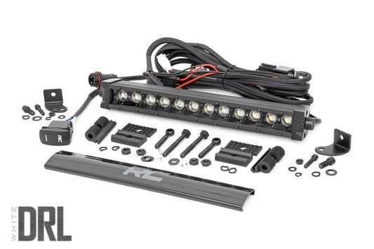 12 Inch Black Series LED Light Bar | Single Row | Amber DRL Rough Country