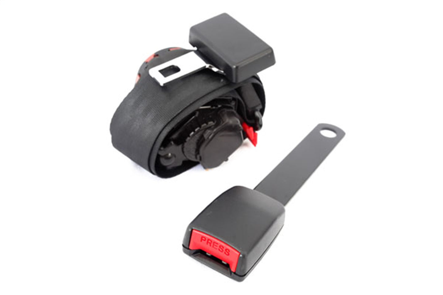 Tri-Lock Off Road Seat Belt Right 3 Point Black Retractable Shoulder Harnesses Fits The Passenger Side Of 03-06 Wrangler TJ And 04-06 Wrangler Unlimited Lj OMIX-1