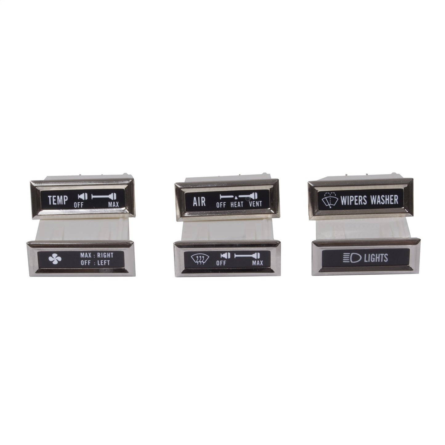 Dash Indicator Light Kit 6 Piece Includes Lights/Wiper Washer/Air/Temp/Defrost/Fan Lights 1976-1983 CJ5 1976-1986 CJ7 And 1981-1986 CJ8 Scrambler OMIX