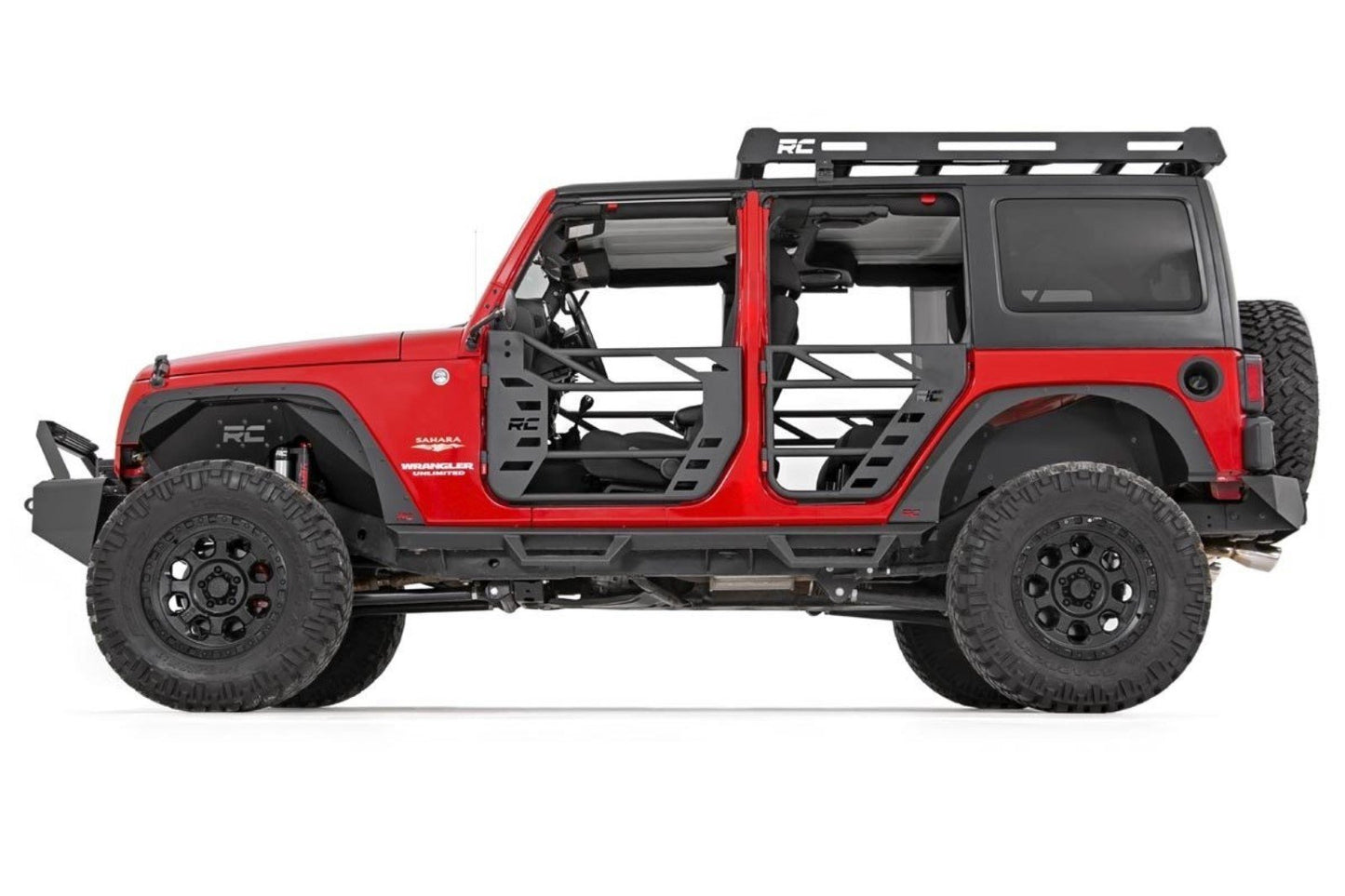 Tubular Doors | Front and Rear | Jeep Wrangler JK/Wrangler Unlimited (07-18) Rough Country