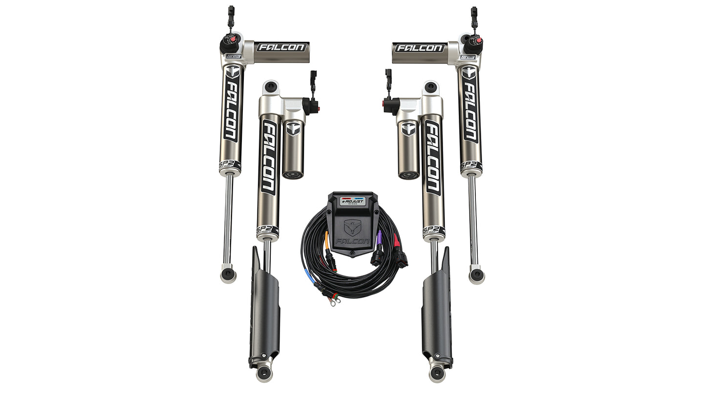 20-Up Jeep Gladiator JT No EcoDiesel SP2 3.5 e-Adjust Piggyback Shock Kit 2-3.0 Inch Lift Falcon Shocks