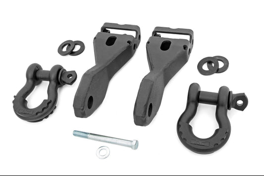 Tow Hook Brackets | D-Ring Combo | Chevy Silverado 1500 2WD/4WD (2014-2018 & Classic) Rough Country