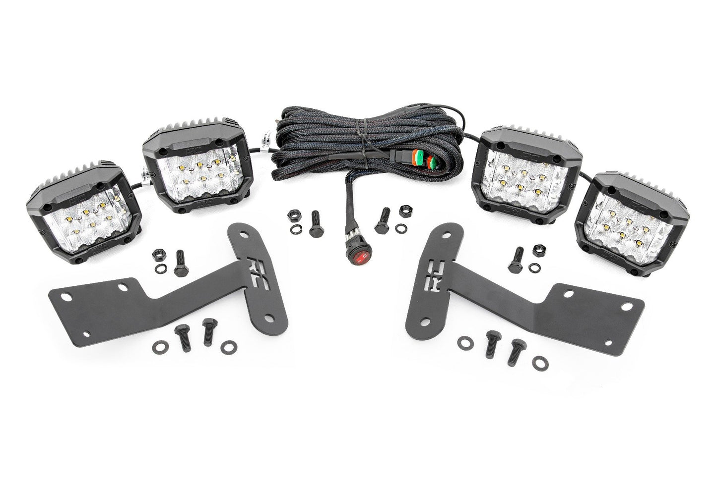 LED Light Kit | Ditch Mount | 3" OSRAM | Wide | Toyota Tundra 2WD/4WD (14-21) Rough Country