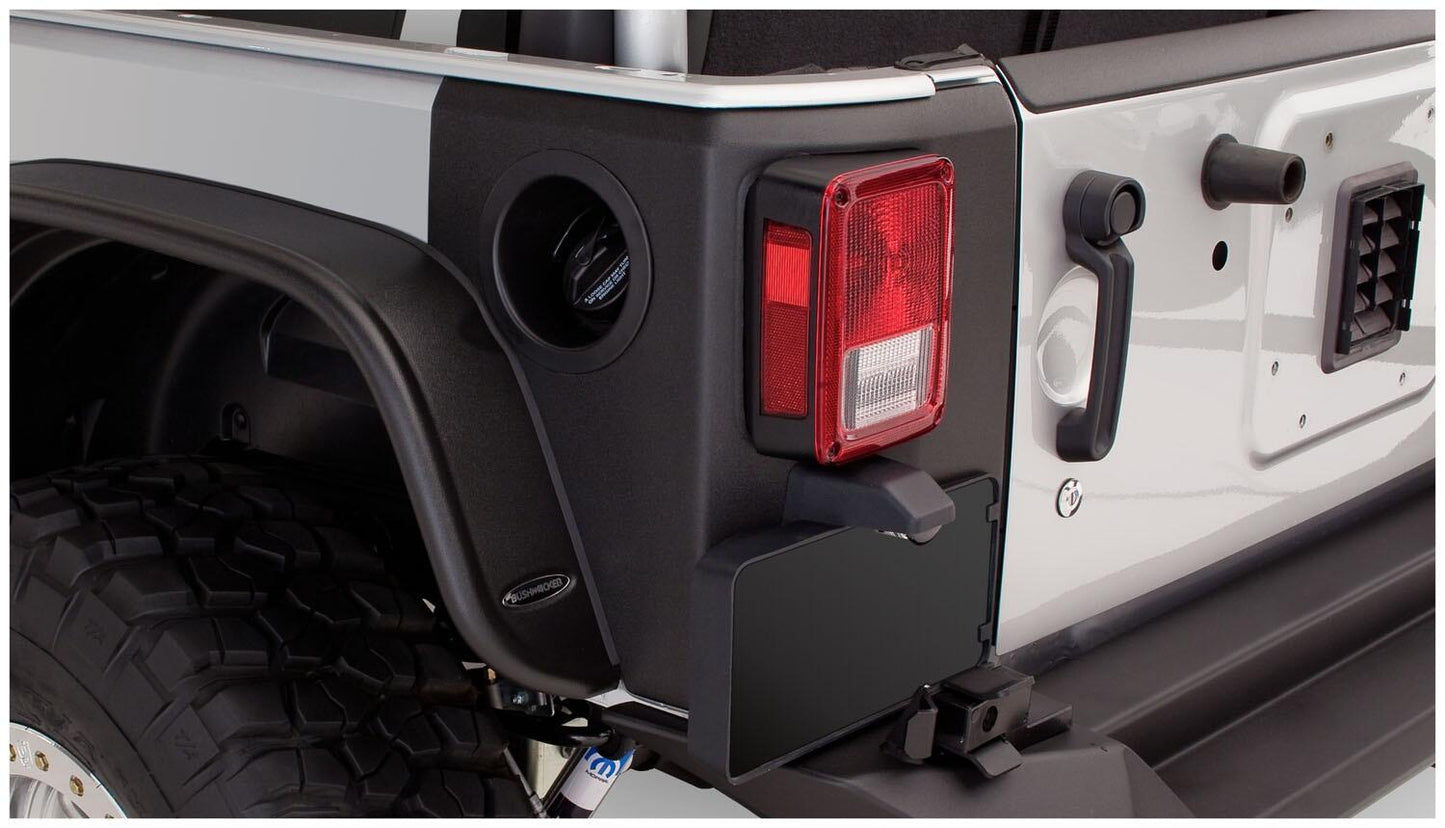 Black Trail Armor Rear Corners For 2007-2018 Jeep Wrangler JK 2-Door, Pair Bushwacker-2