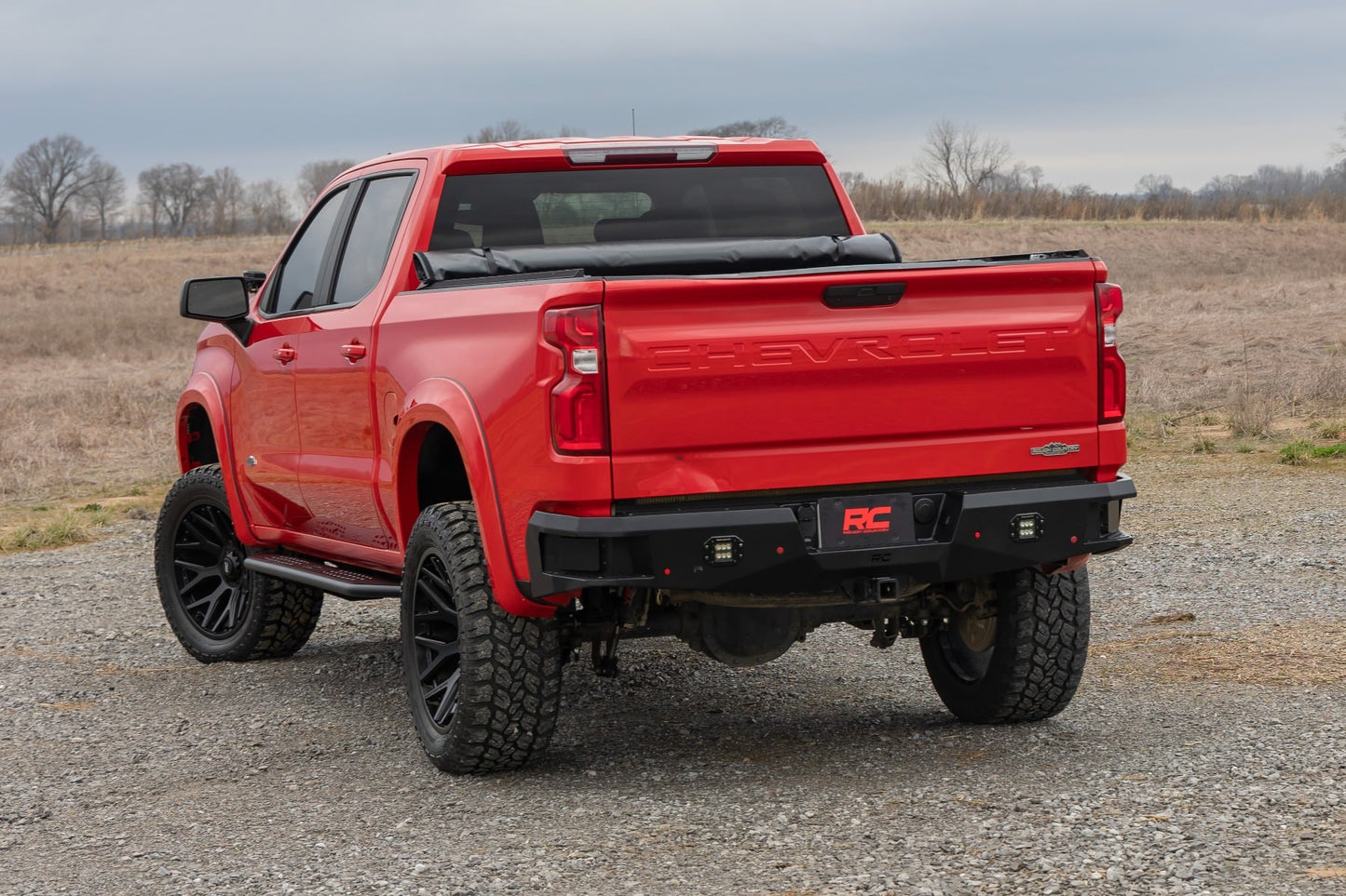 OV2 Running Boards Side Step Bars Crew Cab Silverado/Sierra 1500/2500HD (19-26) Rough Country-5