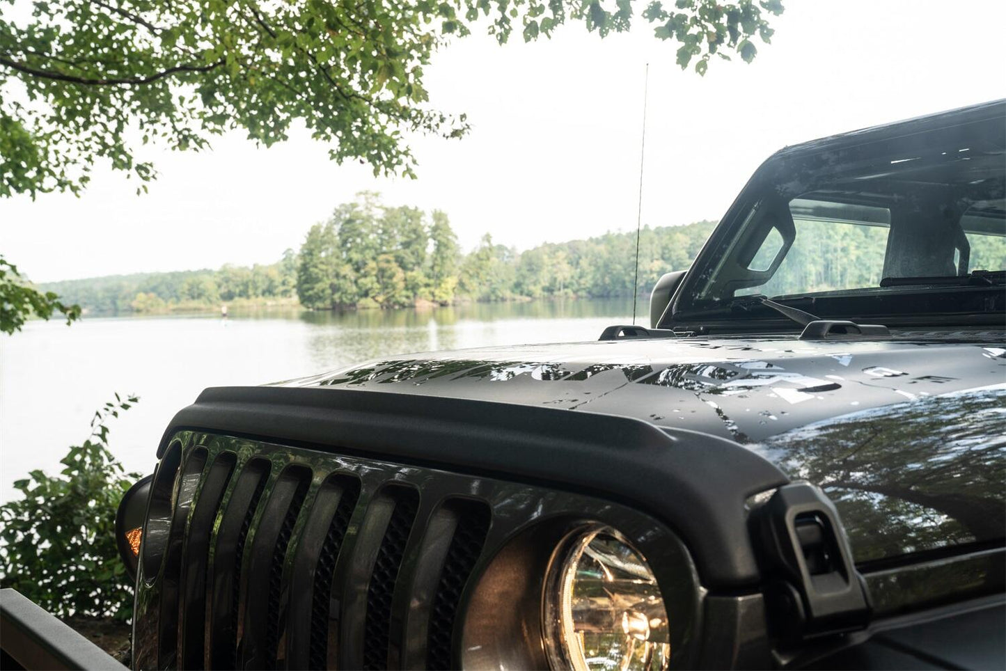 Trail Armor Hood Stone Guard Black Textured Finish, 1-Piece For 2018-2026 Jeep Wrangler JL, 2 And 4-Door Bushwacker-2