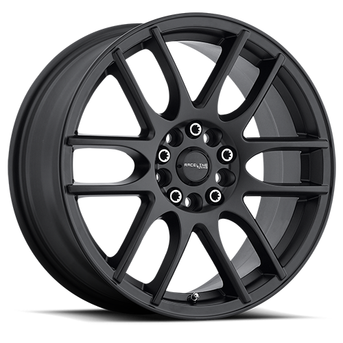 Aluminum 18x7.5 Mystique 141B Satin Black Raceline Wheels-4