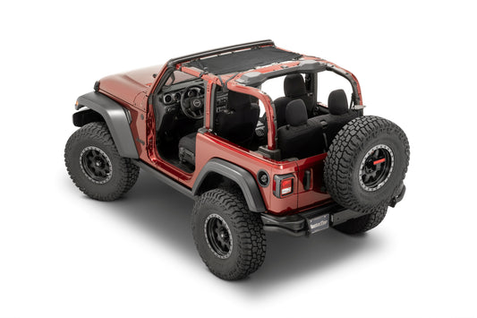 ShadeMaker Freedom Mesh Bimini Top Plus 18-Present JL Jeep Wrangler 2 Dr Black MasterTop-1