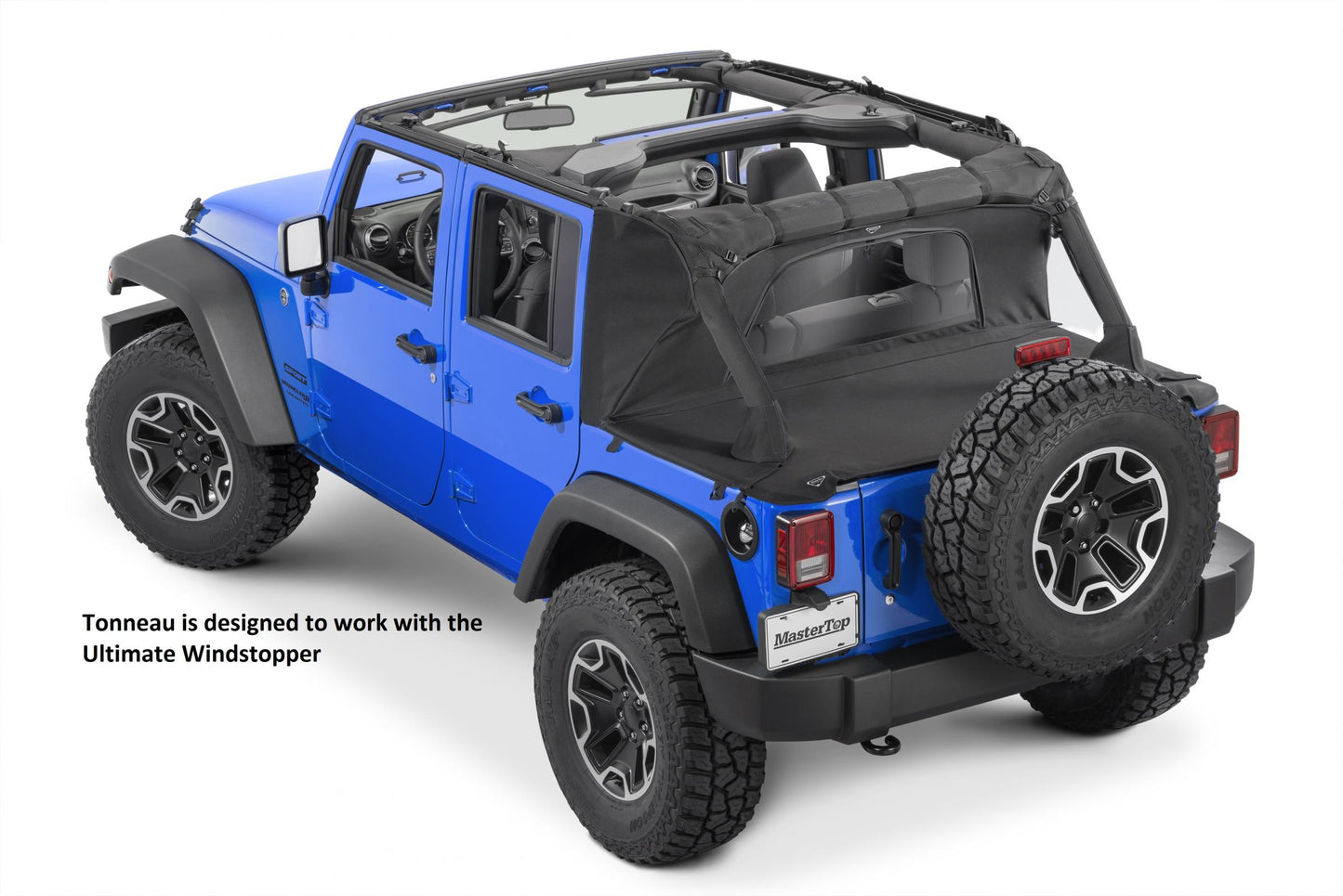 Jeep Tonneau Cover For 07-18 Jeep JK Wrangler 4 Door For Use With Windstopper Plus Mastertwill MasterTop-1