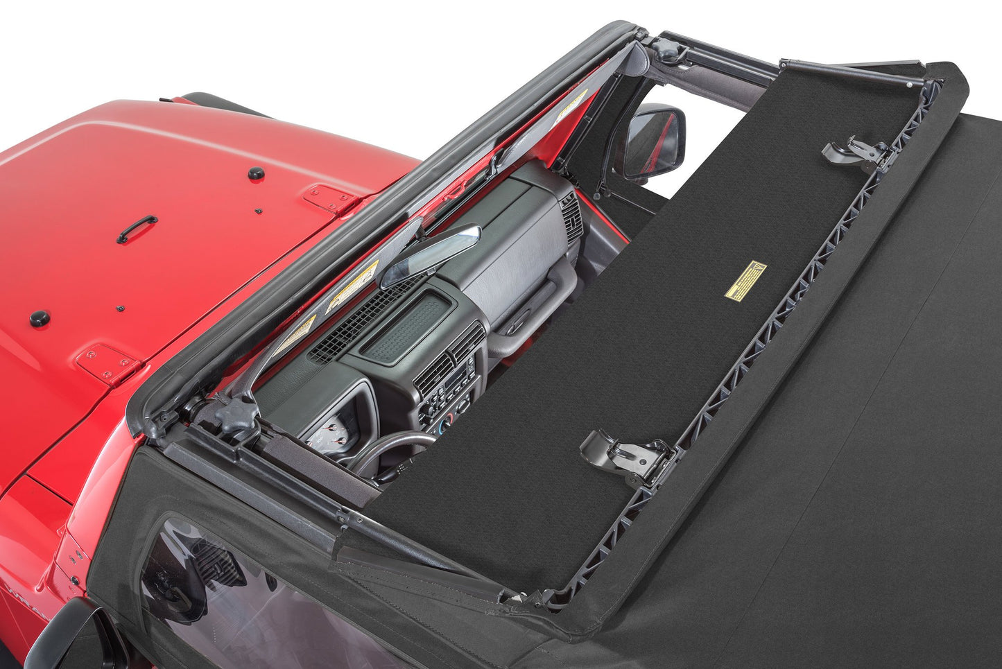 Jeep Replacement Top With Doorskins Tinted Glass For 97-06 Wrangler TJ Black MasterTwill MasterTop-4