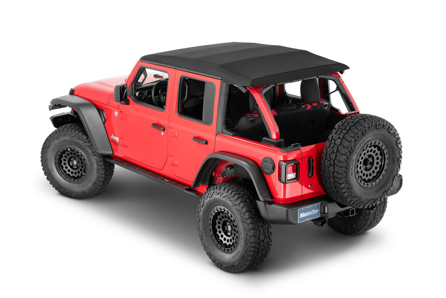 MasterTop MasterTop Complete Fastback Top, 18-Present Jeep JLU Wrangler 4 Door, MasterTwill MasterTop