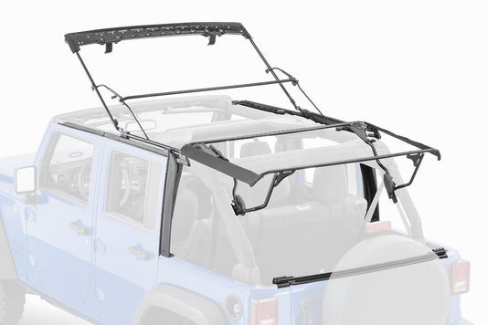 Jeep Full Hardware Top No Doorskins Tinted Glass For 10-18 Jeep JK Wrangler 4 Door Black Diamond MasterTop-1