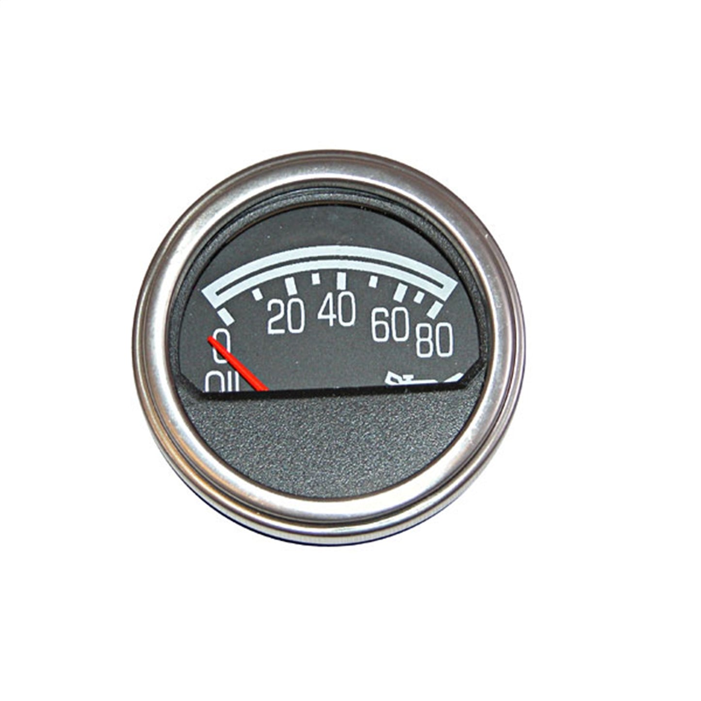 Oil Pressure Gauge OE Replacement Electrical Black Face w/Red Pointer Pressure 0-80 1976-1986 Jeep CJ OMIX-1