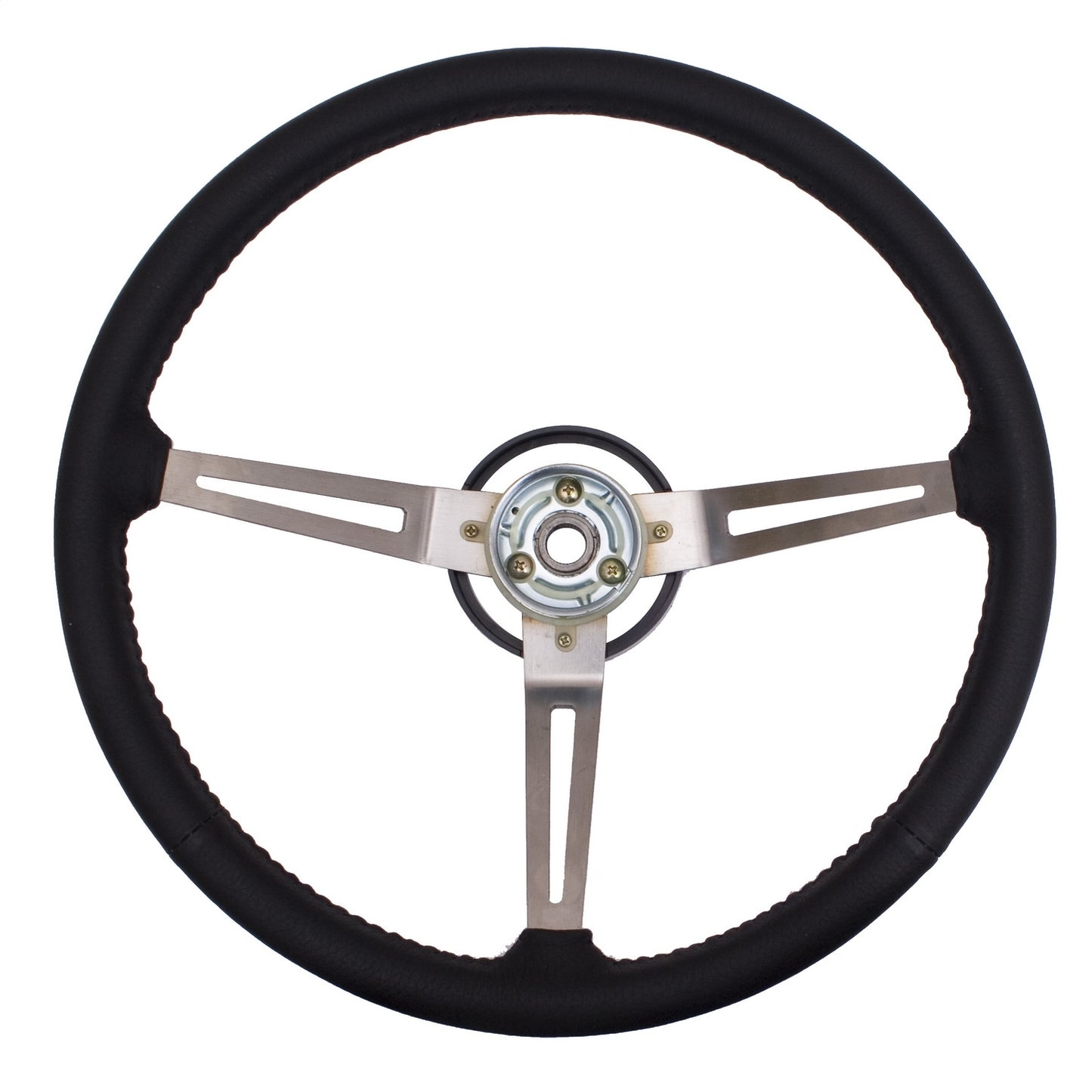 Steering Wheel Metal 3-Spoke Design Black 1976-1983 CJ5 1976-1986 CJ7 1981-1986 CJ8 Scrambler And 1987-1995 Wrangler YJ OMIX