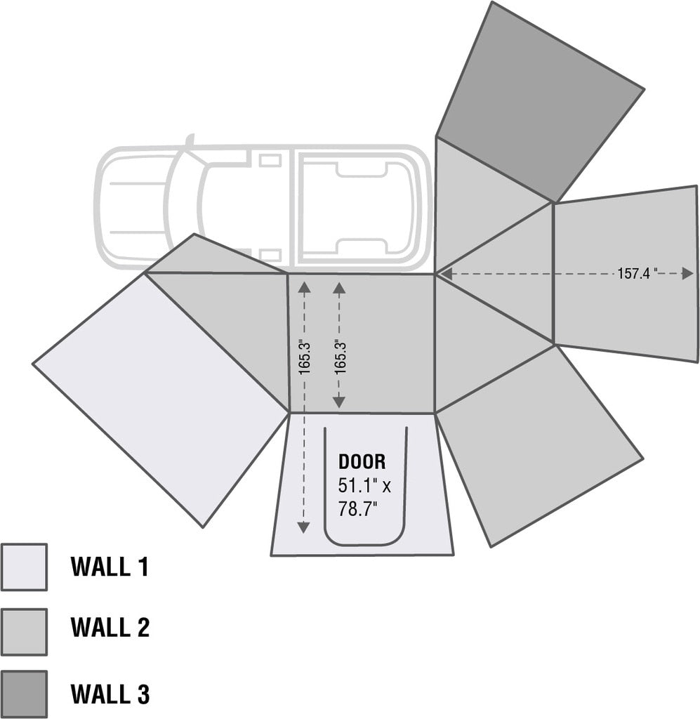 OVS Nomadic 270 Awning Wall 3 Shop Now Overland Vehicle Systems-1