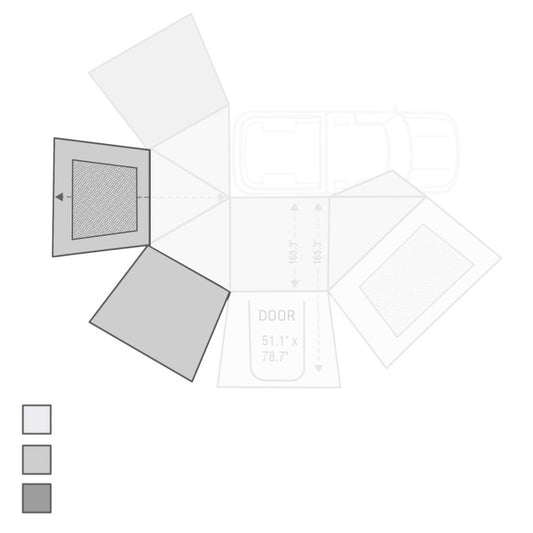 Nomadic Awning 270 Awning Side Wall - Shop Now Overland Vehicle Systems-1