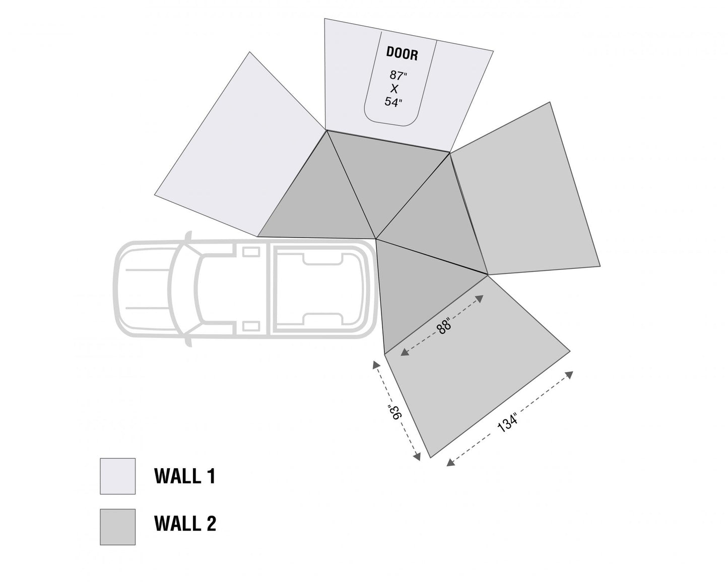 Freestanding Passenger Nomadic 270 LT Awning Wall 1 Overland Vehicle Systems-1
