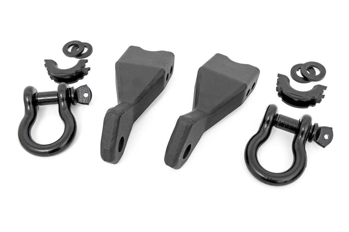 Tow Hook Brackets | D-Ring Combo | Chevy Silverado 1500 2WD/4WD (2019-2025 & Classic) Rough Country