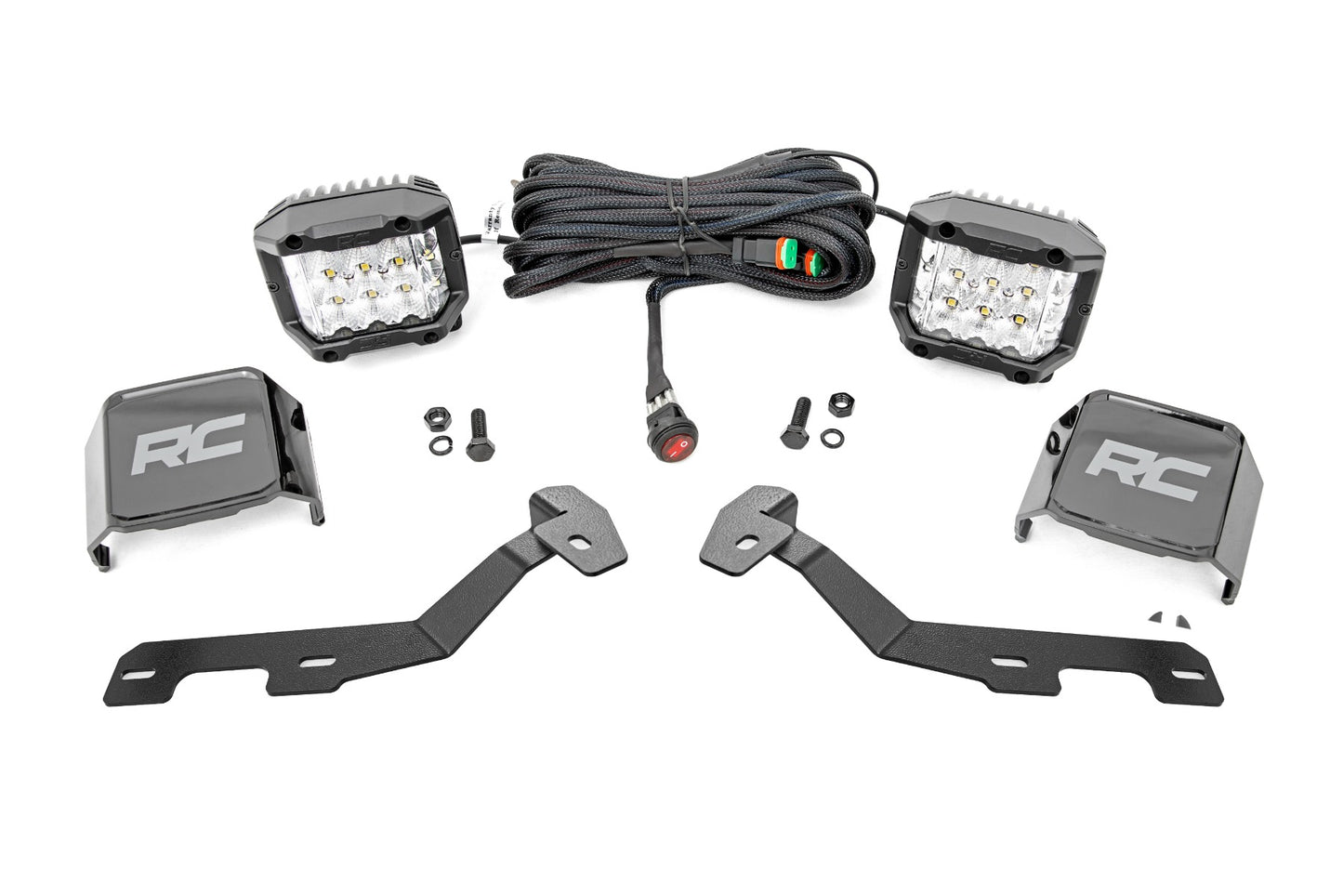 LED Light Kit | Ditch Mount |  3" OSRAM | Wide | Ram 1500 2WD/4WD (2019-2025) Rough Country