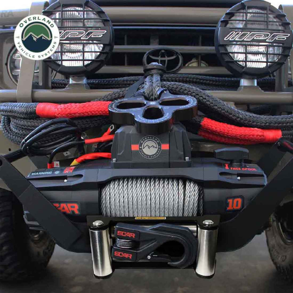 SCAR 10 - 10,000 lb. Winch With Steel Cable and Wireless Remote Overland Vehicle Systems-11